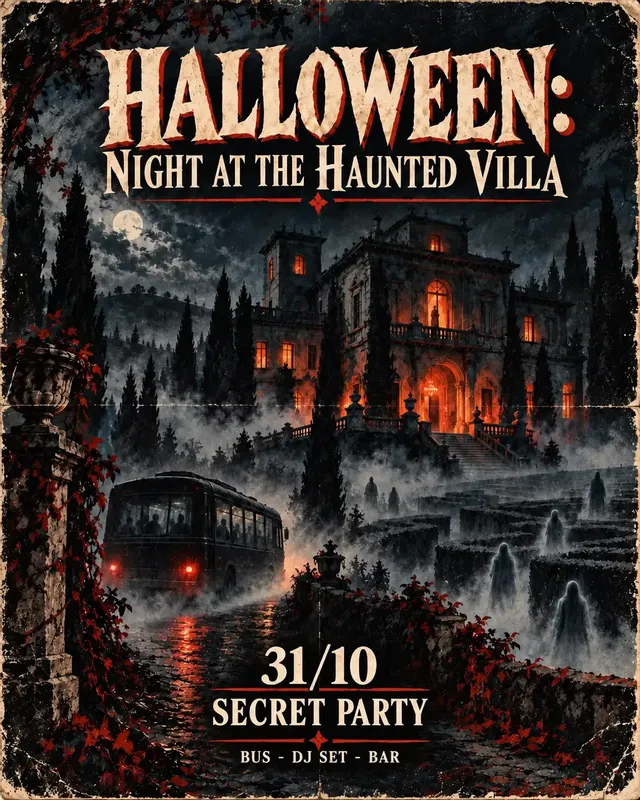 👁️ HALLOWEEN: NIGHT AT THE HAUNTED VILLA