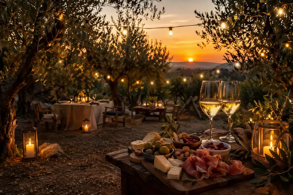 Aperitivo tra gli ulivi in compagnia di un sommelier