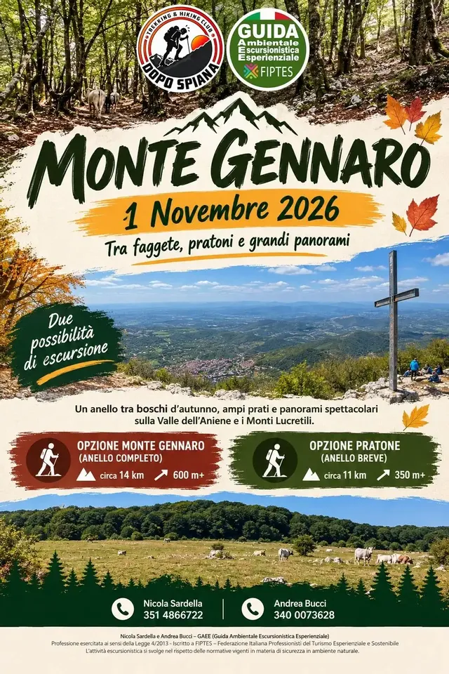 🥾 Monte Gennaro e il Pratone🍂 Tra faggete, aceri secolari 