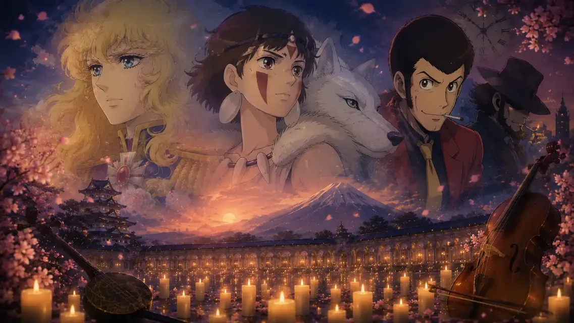 Concerto di musica degli anime giapponesi a lume di candela