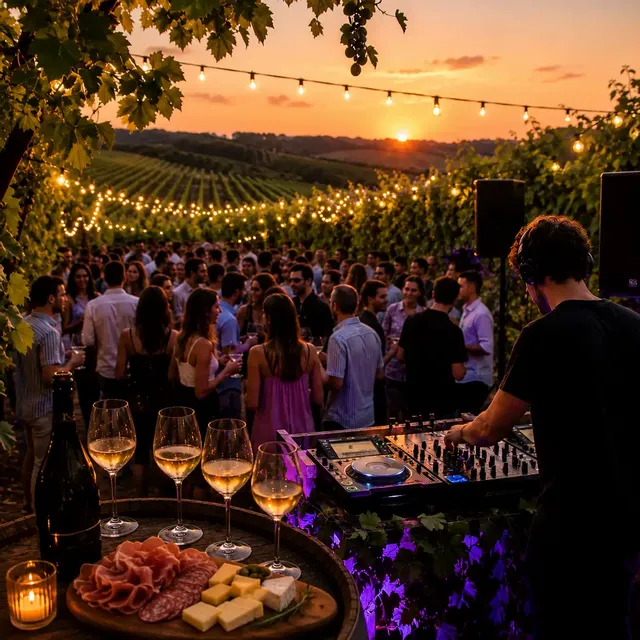 Bollicine e dj-set tra i vigneti