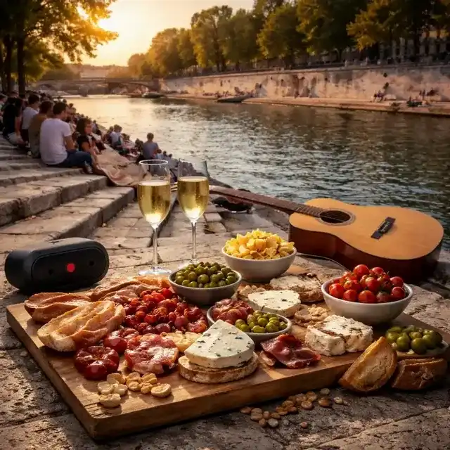Apéro sur les quais de Seine: ambiance chill & sunset