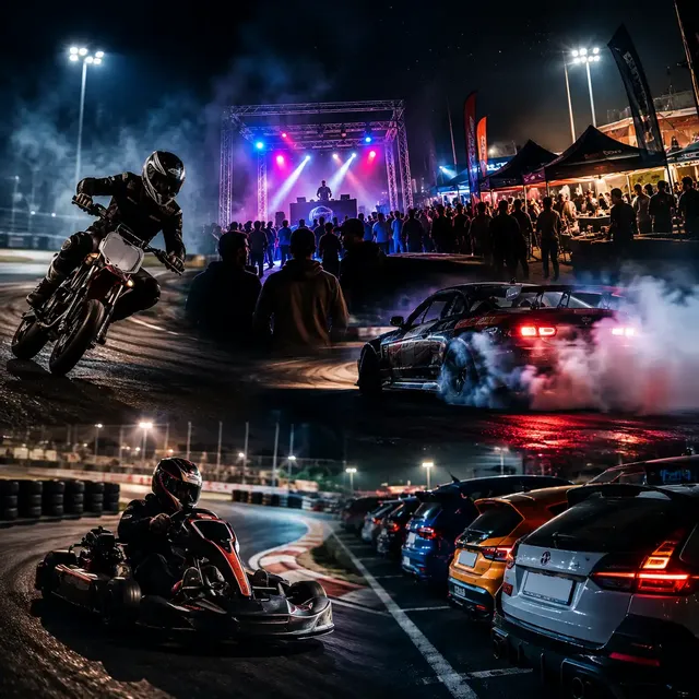 Go kart 🏁 AKRAROSE NIGHT LAP 🏍️