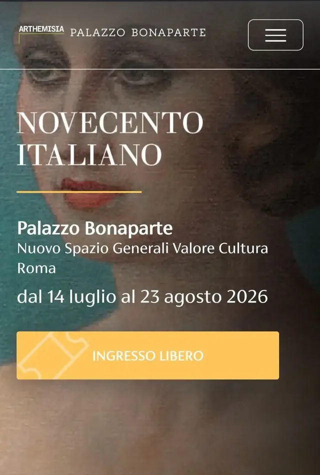Mostra Novecento Italiano a Palazzo Bonaparte.
