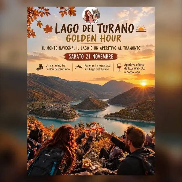 Lago del Turano Golden Hour: Monte Navegna e aperitivo