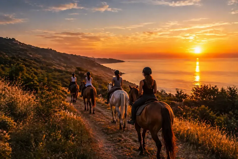 Escursione a cavallo al tramonto