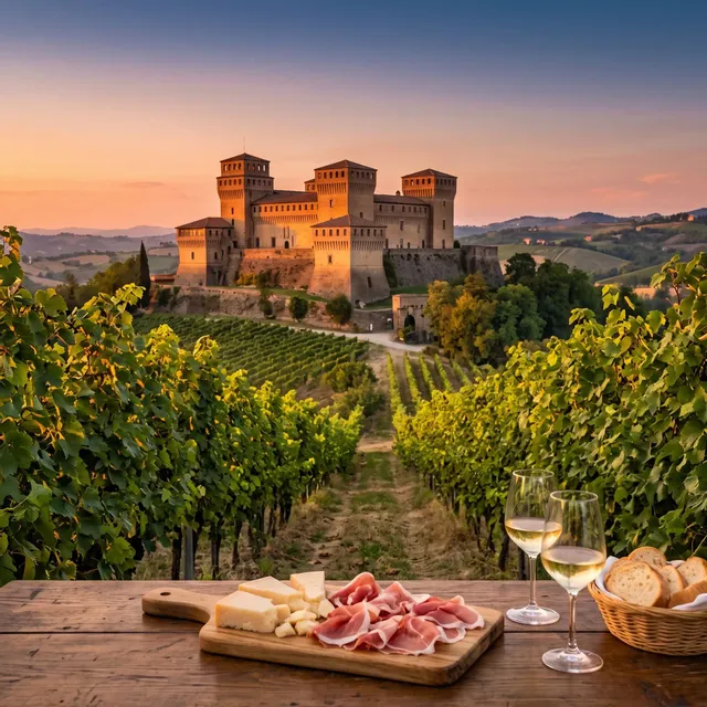 Torrechiara Golden Hour: Sunset Walk & Aperitivo al Castello