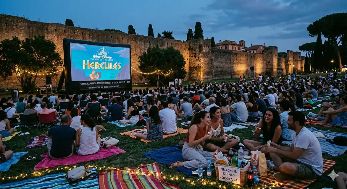 🏛️ Disney Night: Cinema all'aperto con Hercules ✨ 