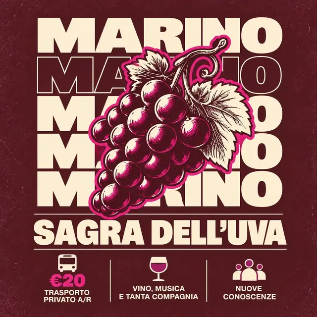 Marino - Sagra dell’uva - Trasporto A/R Incluso da Roma 🍷 