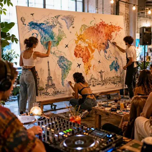 Paint & Sip: Aperitivo, pittura e DJ set