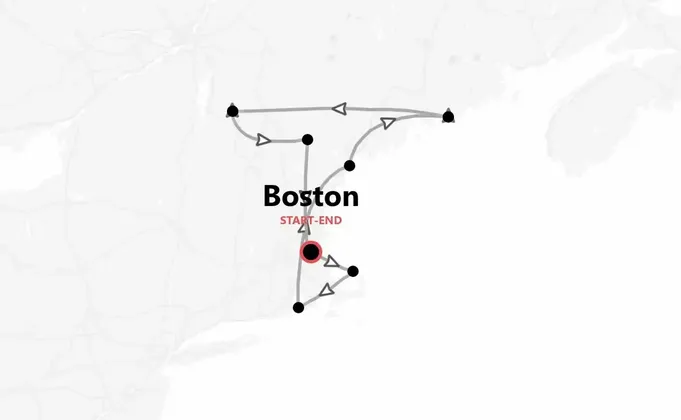 New England: Vermont, New Hampshire, Massachusetts e Maine