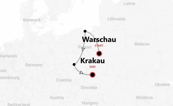 Polen mit dem Zug: Warschau, Danzig, Breslau und Krakau