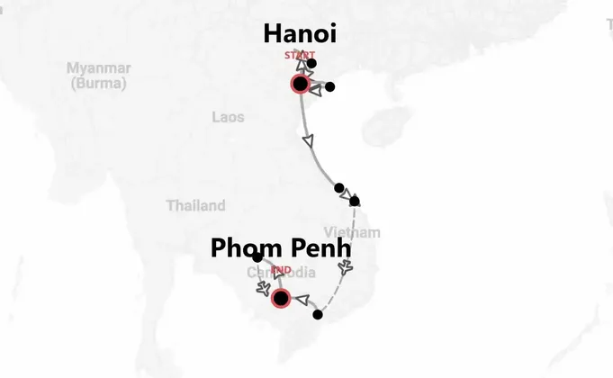 Indochina: aventura entre Vietnam y Camboya