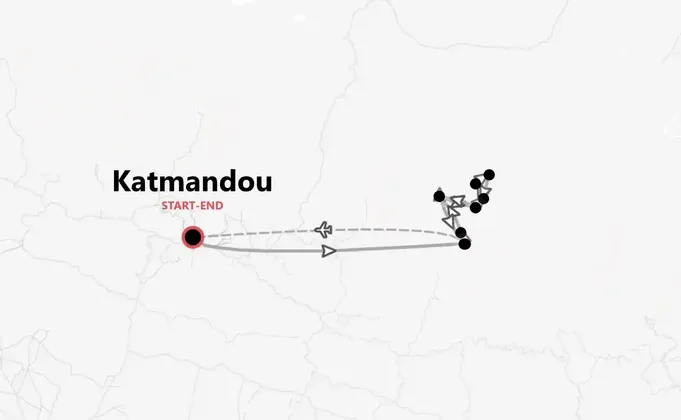 Trekking au Népal : Camp de base de l'Everest sur les pentes du roi de l'Himalaya