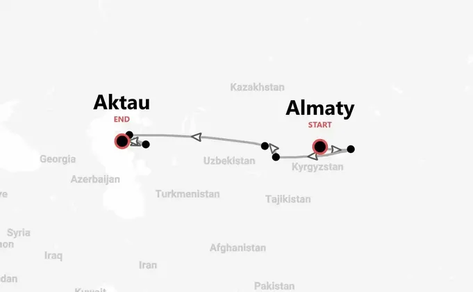 Kazakhstan 360°: Almaty, Turkestan and the Mangystau Desert in 4x4