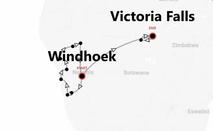 Namibia, Zimbabwe e Botswana Safari: notti sotto le stelle, deserti e natura africana