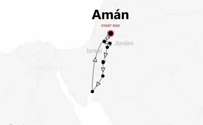 Jordania 360°: entre Petra & el desierto de Wadi Rum