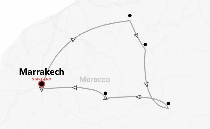 Marocco centrale in moto: dall'Atlas al deserto di Merzouga