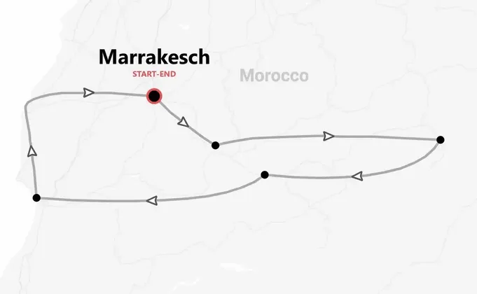 Marokko 360°: Marrakesch, Essaouira und die Sahara