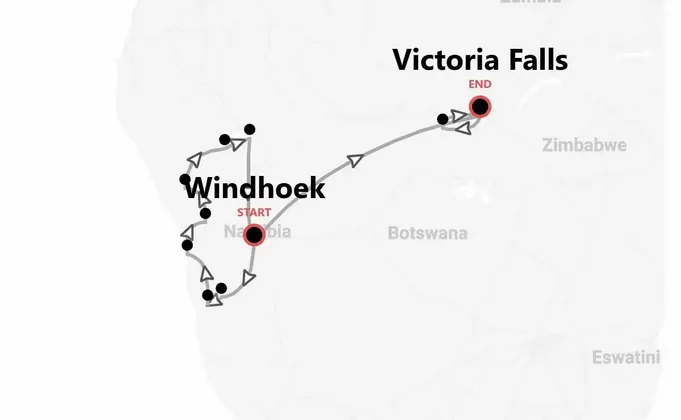Namibia, Zimbabwe e Botswana Safari: notti sotto le stelle, deserti e natura africana