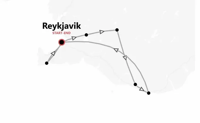 Island Express: Reykjavik, Golden Circle und der schwarze Strand