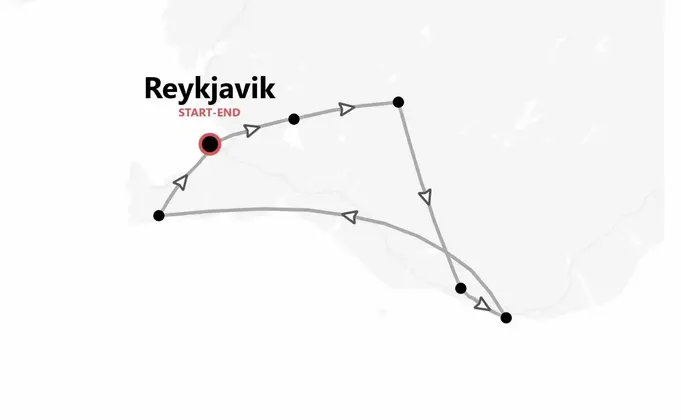 Island Express: Reykjavik, Golden Circle und der schwarze Strand