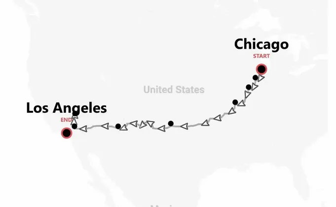 Route 66: on the road from Chicago to LA