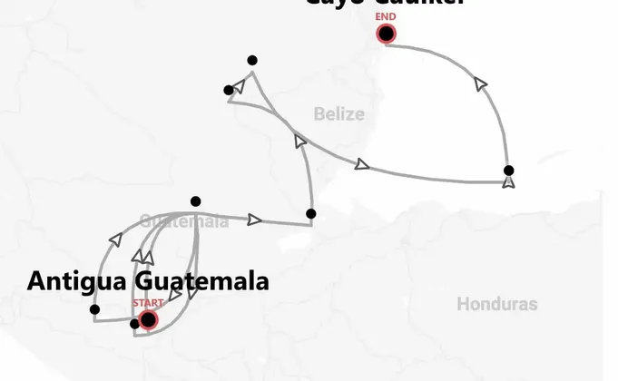 Guatemala and Belize: Volcanoes, Ruins, and Caribbean Vibes