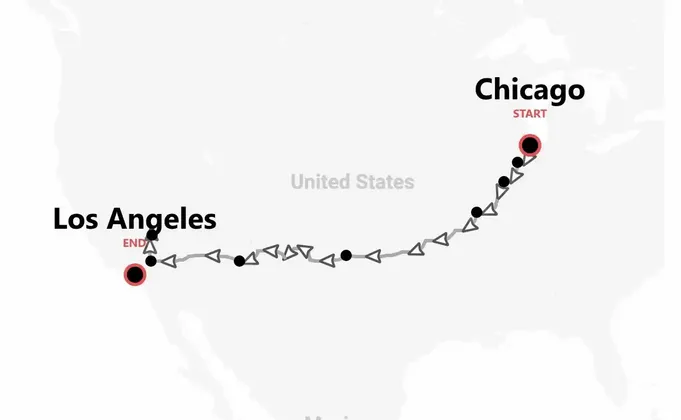 Route 66: on the road from Chicago to LA